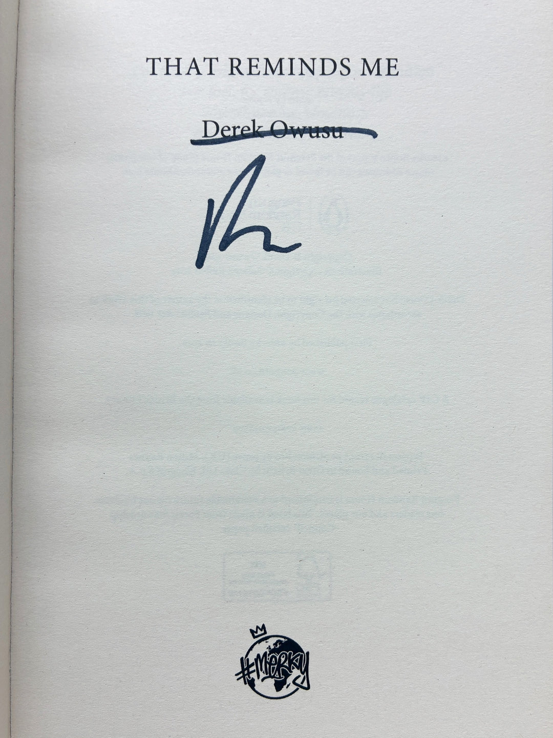 Owusu, Derek - That Reminds Me - signed