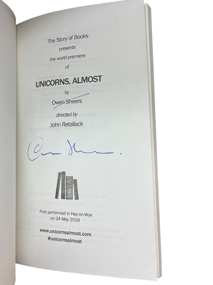 Sheers, Owen - Unicorns, Almost - SIGNED copy