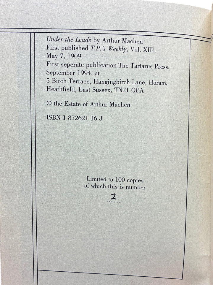 Machen, Arthur - Under the Leads