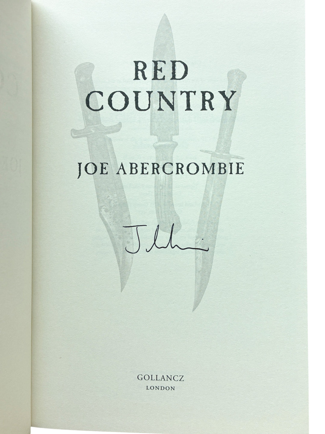 Abercrombie, Joe - Red Country - SIGNED