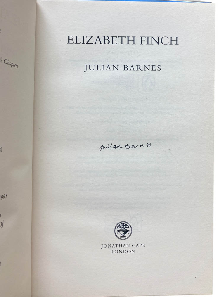 Barnes, Julian - Elizabeth Finch - SIGNED | image3