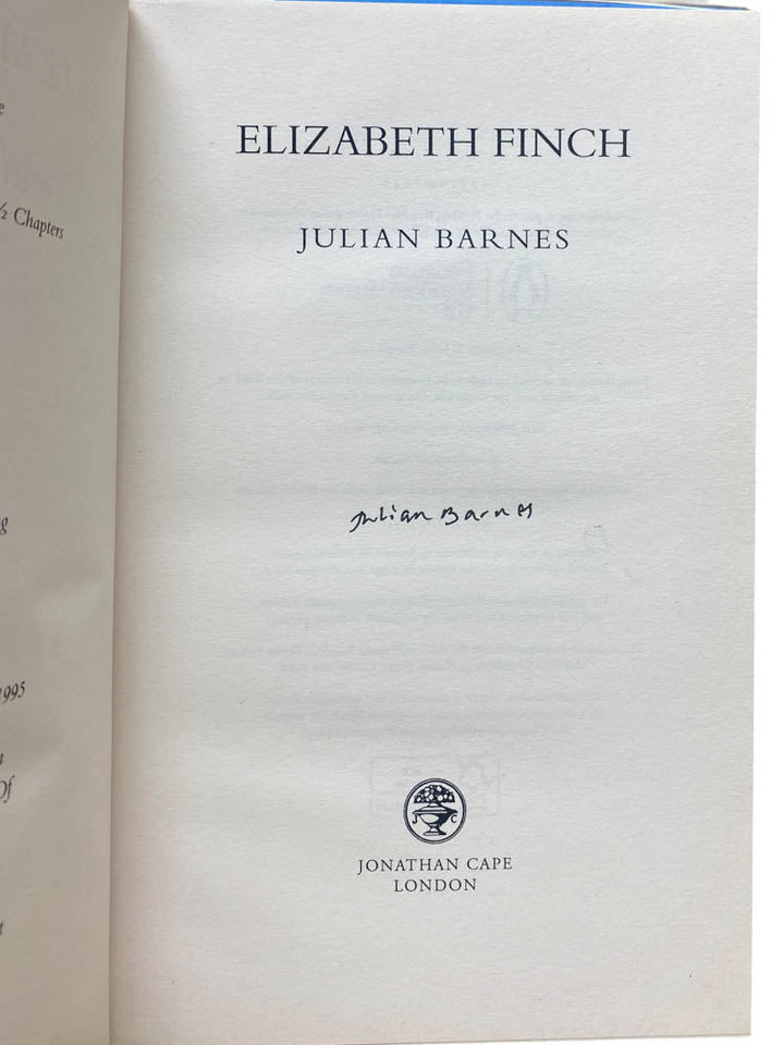 Barnes, Julian - Elizabeth Finch - SIGNED | image3