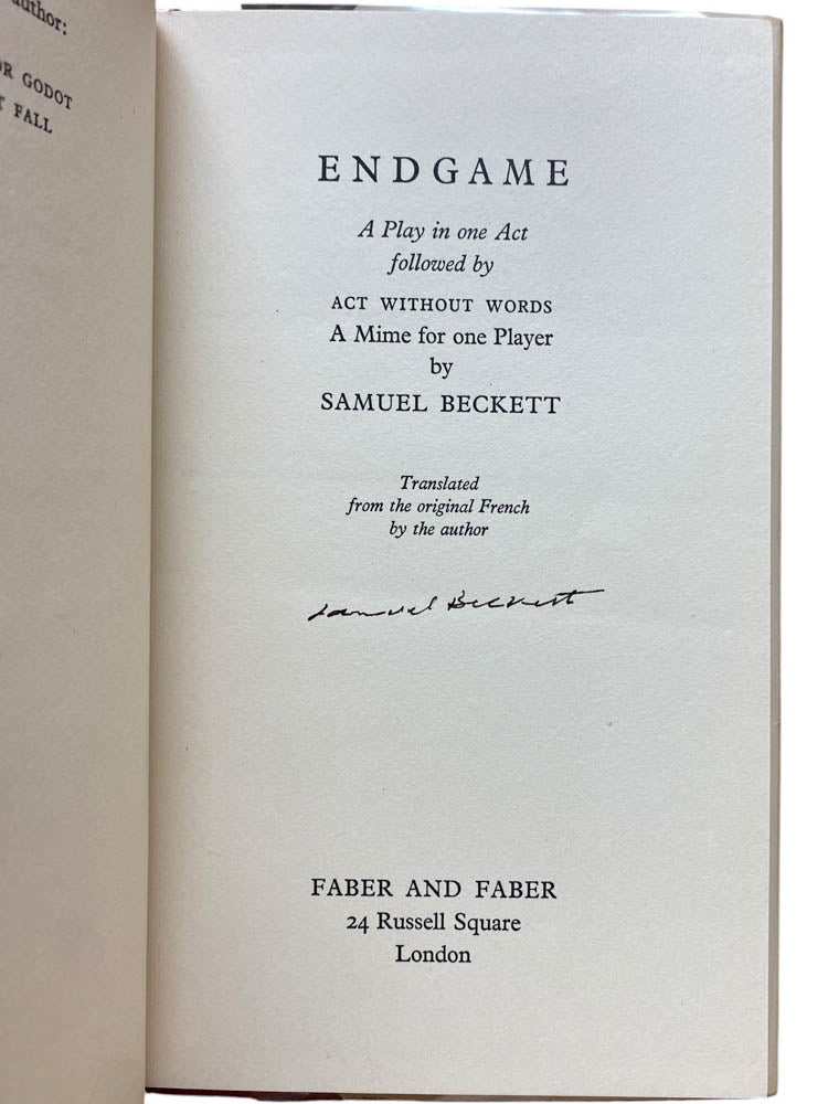 Beckett, Samuel - Endgame - SIGNED | image2