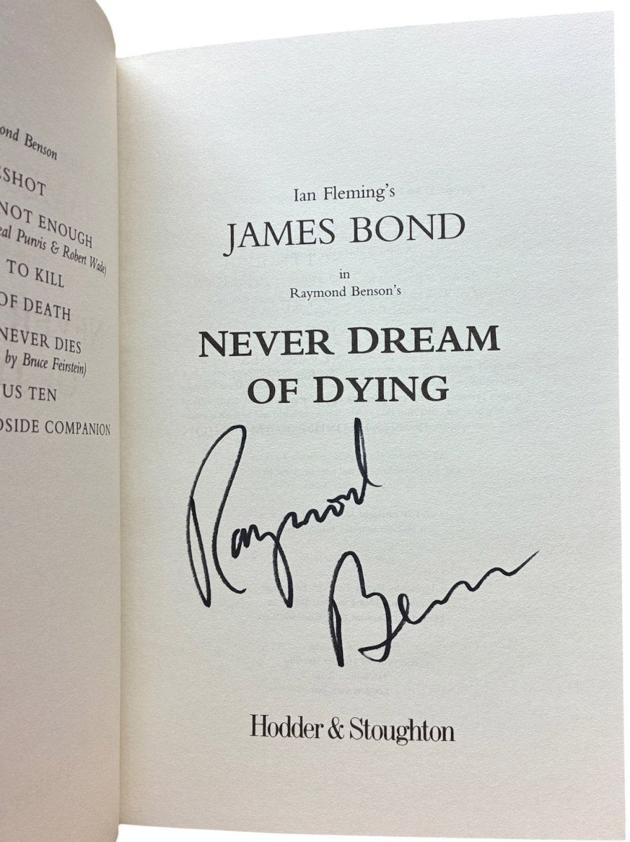Benson, Raymond - Never Dream of Dying - SIGNED | image3