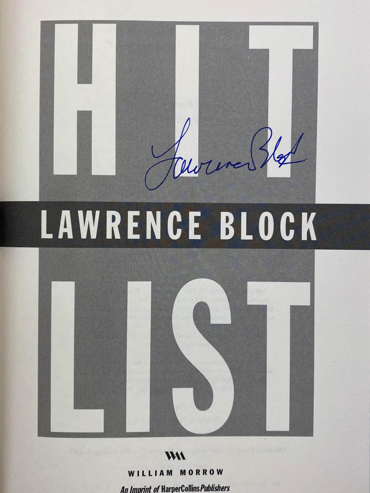 Block, Lawrence - Hit List - SIGNED | back of book