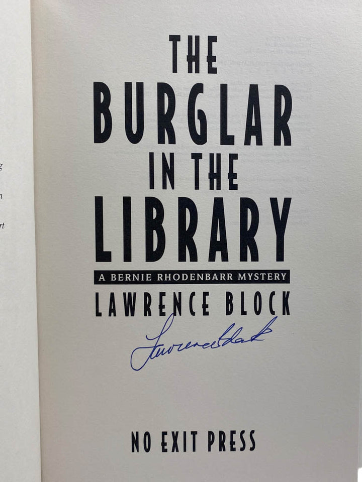 Block, Lawrence - The Burglar in the Library - SIGNED | image3