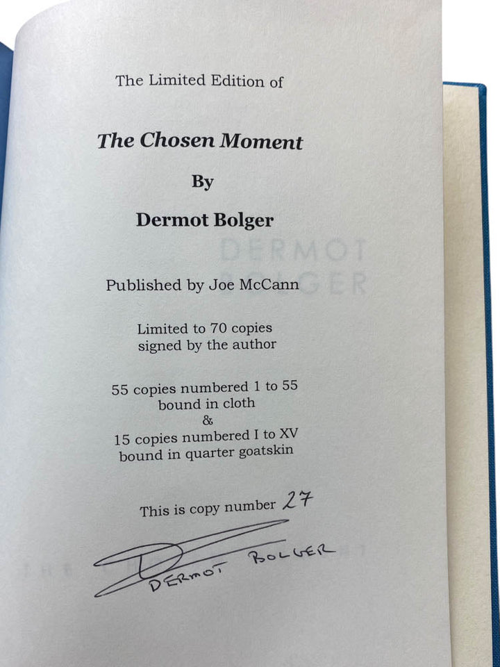 Bolger, Dermot - The Chosen Moment - SIGNED | image2