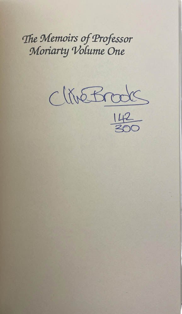 Brooks, Clive - The Memoirs of Professor Moriarty : Volume One - SIGNED | image3