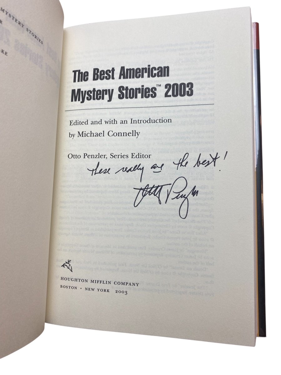 Connelly, Michael (ed.) - The Best American Mystery Stories 2003 - SIGNED | image2