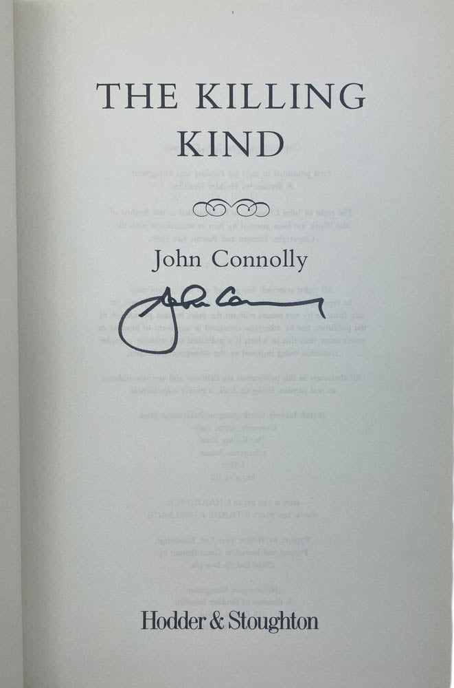 Connolly, John - The Killing Kind - SIGNED | signature page