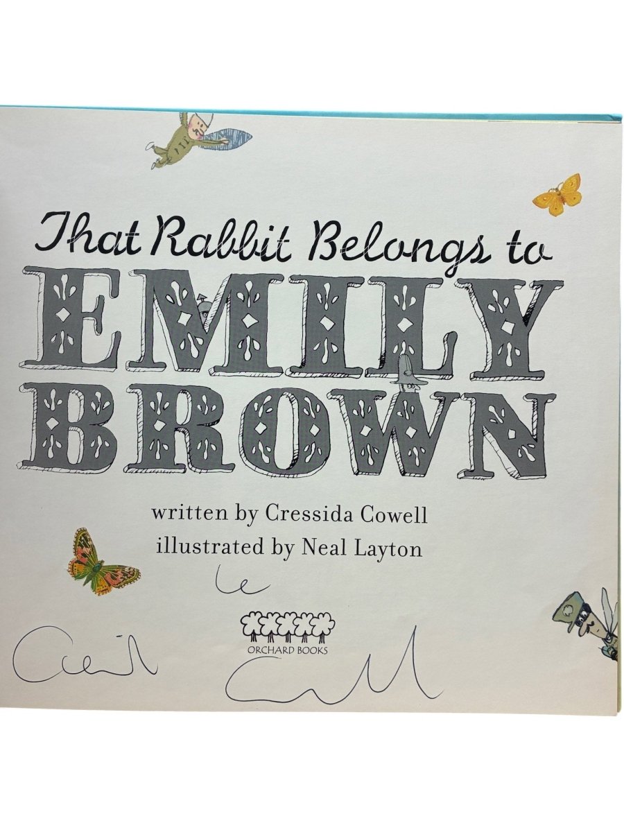 Cowell, Cressida - The Rabbit that Belongs to Emily Brown - SIGNED | image3