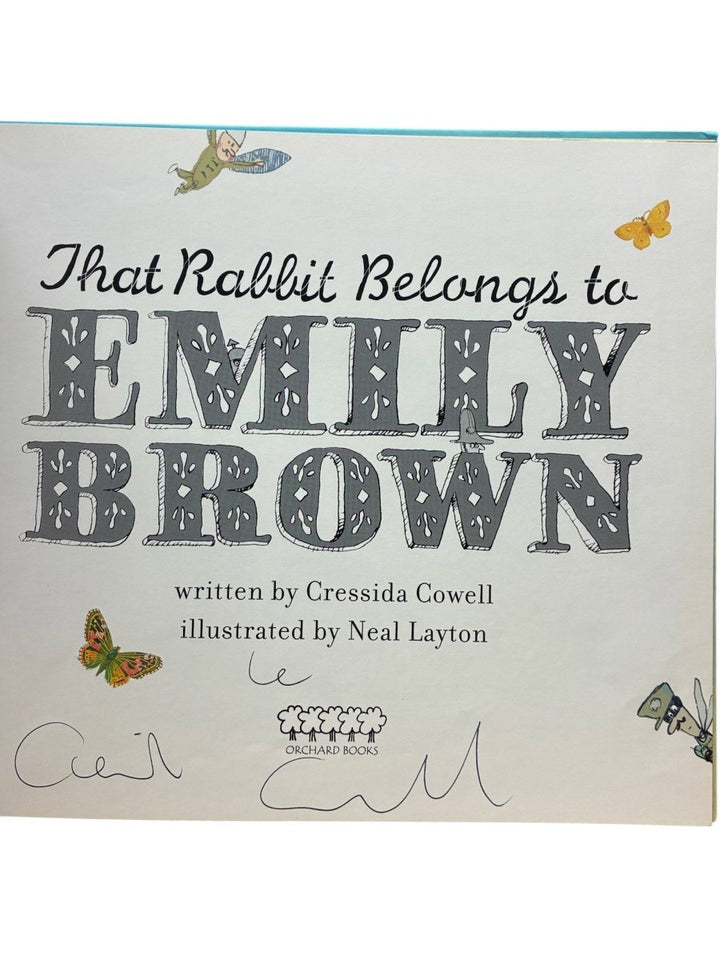 Cowell, Cressida - The Rabbit that Belongs to Emily Brown - SIGNED | image3