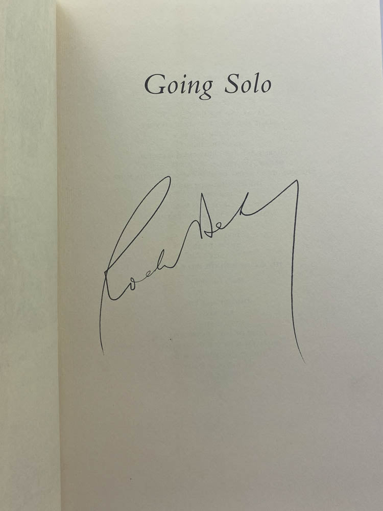 Dahl, Roald - Going Solo - SIGNED | signature page