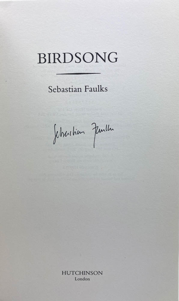 Faulks, Sebastian - Birdsong - SIGNED | image3