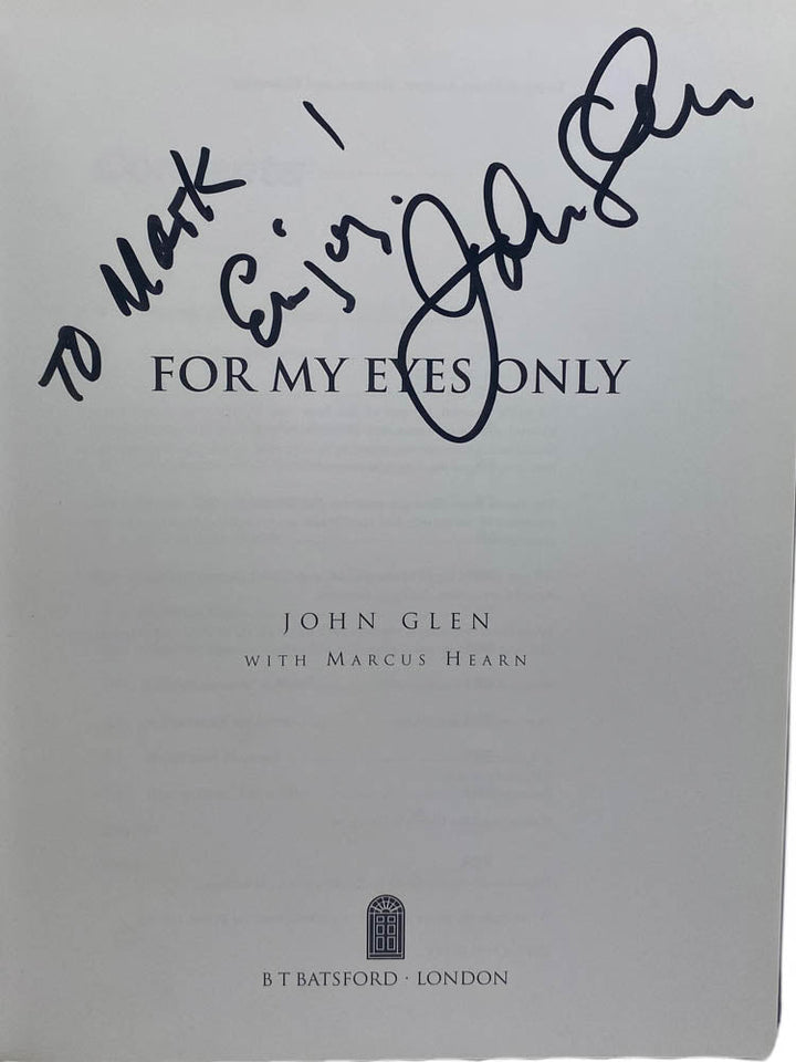 Glen, John - For My Eyes Only - SIGNED | signature page