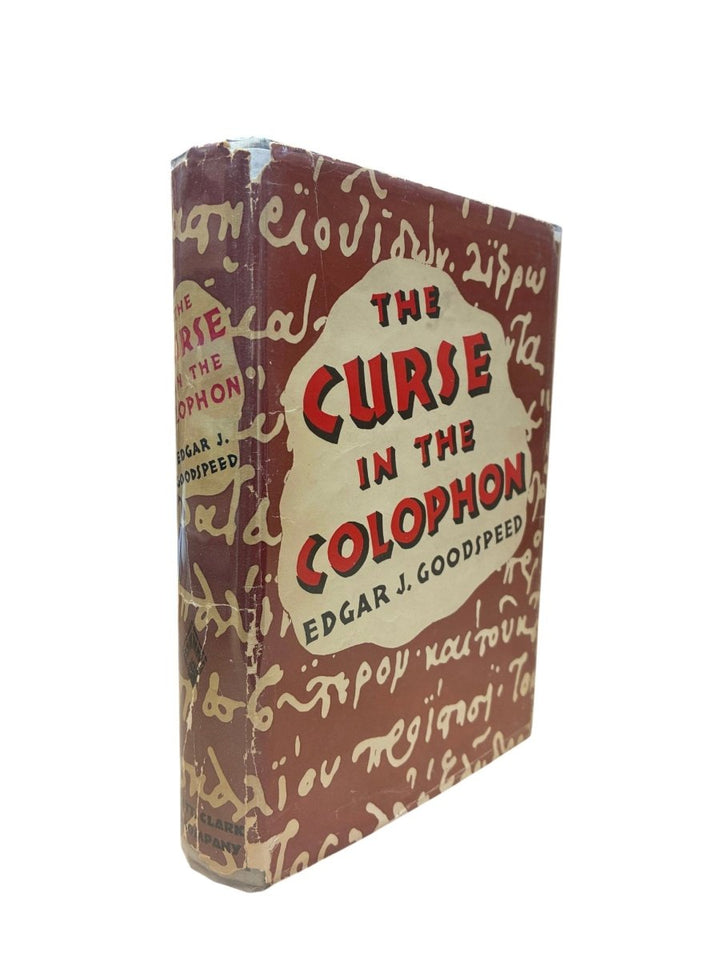 Goodspeed, Edgar, J - The Curse in the Colophon - signed | image1