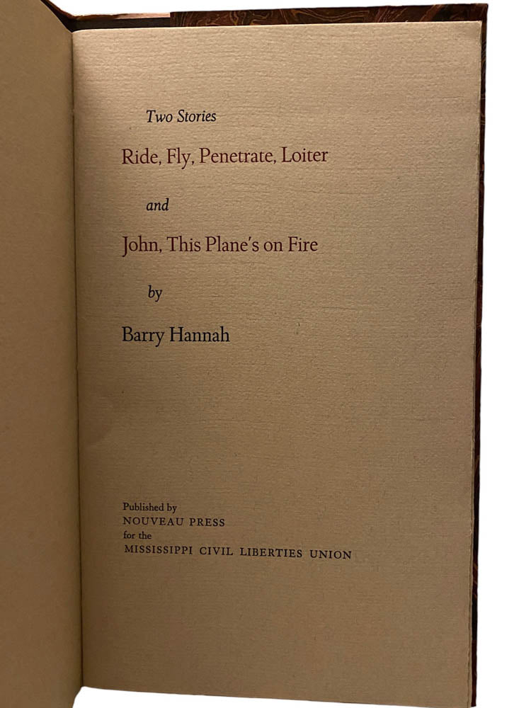 Hannah, Barry - Two Stories - SIGNED | image4