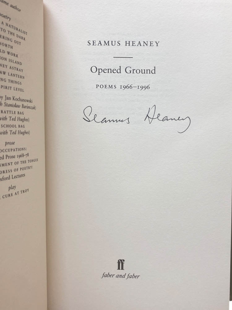 Heaney, Seamus - Opened Ground - SIGNED | image3