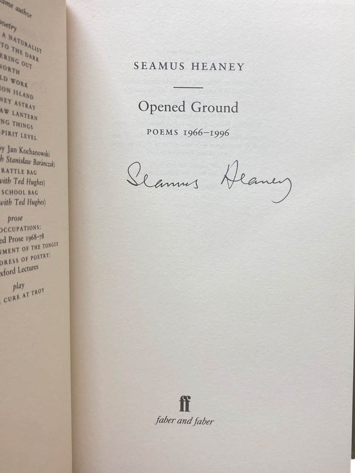 Heaney, Seamus - Opened Ground - SIGNED | image3