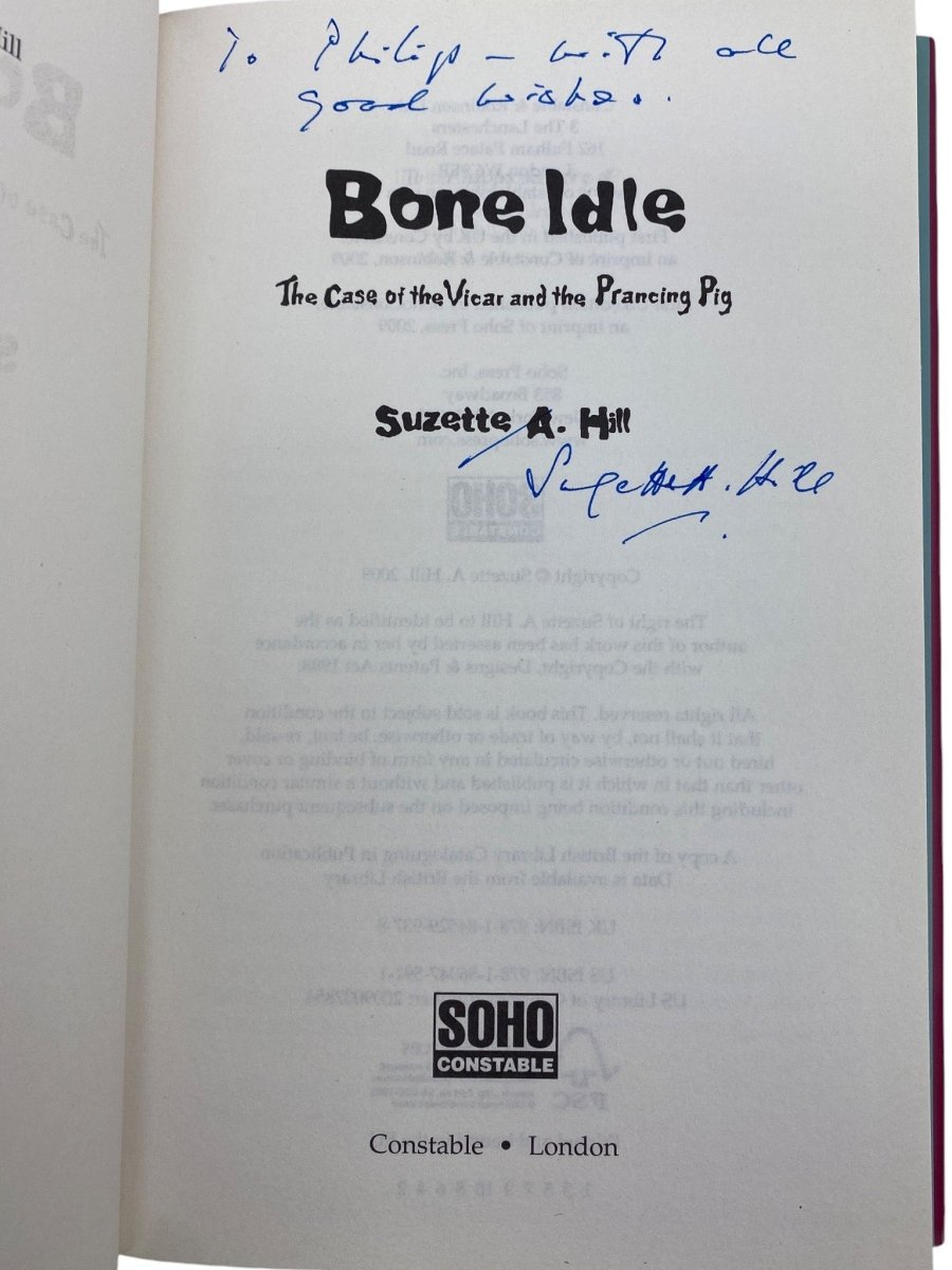 Hill, Suzette A - Bone Idle - SIGNED | image3