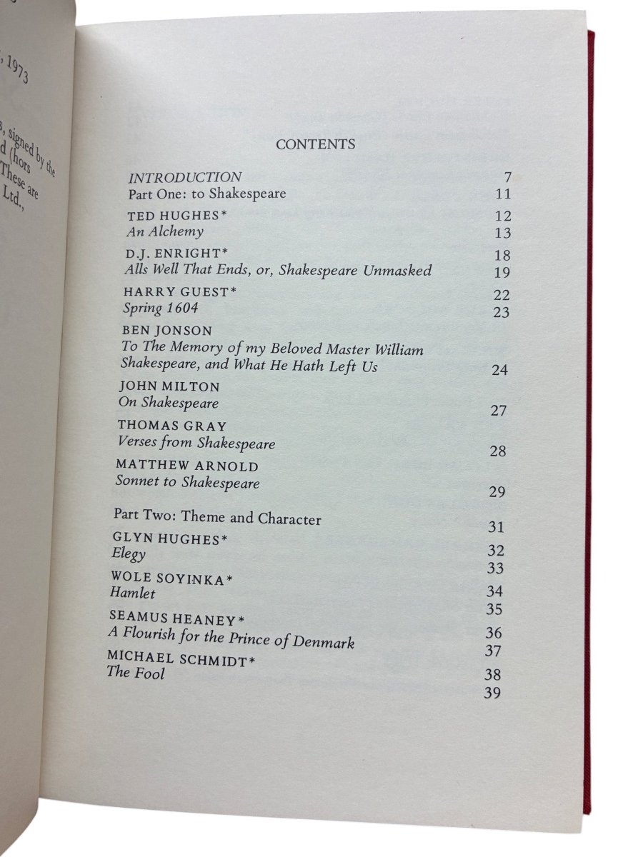Hughes, Ted ; Enright, D J ; Soyinka, Wole ; Heaney, Seamus, etc - Poems for Shakespeare 2 - signed | image7