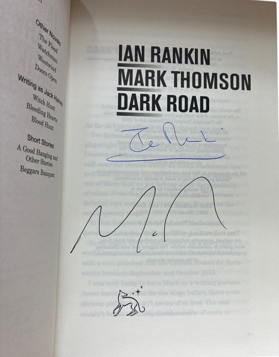 Ian Rankin & Ian Thomson - Dark Road - SIGNED | image2