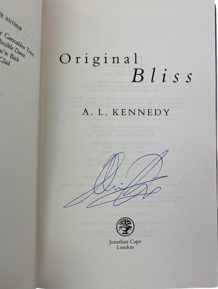 Kennedy, A L - Original Bliss - SIGNED | signature page