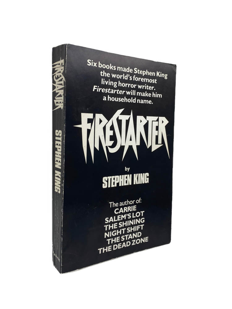 King, Stephen - Firestarter - Uncorrected proof copy | front of book. Published by Macdonald in 1980. Paperback.  Condition:  Very Good +/No Jacket ( as Issued )