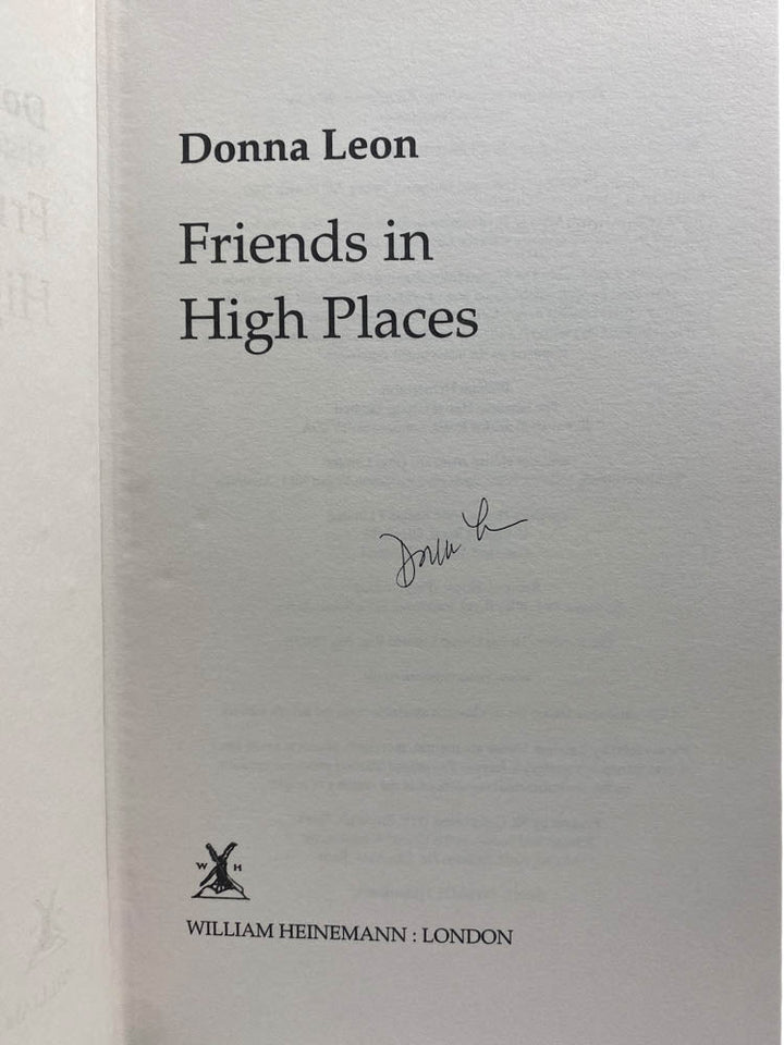 Leon, Donna - Friends in High Places - SIGNED | image4