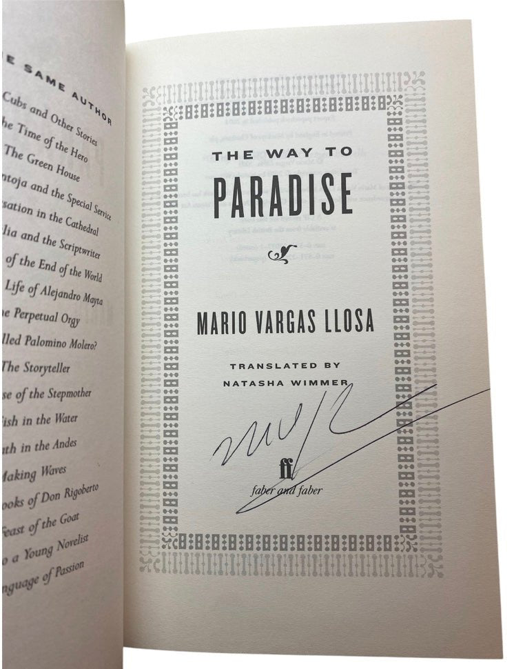 Llosa, Mario Vargas - Way to Paradise - SIGNED | image3