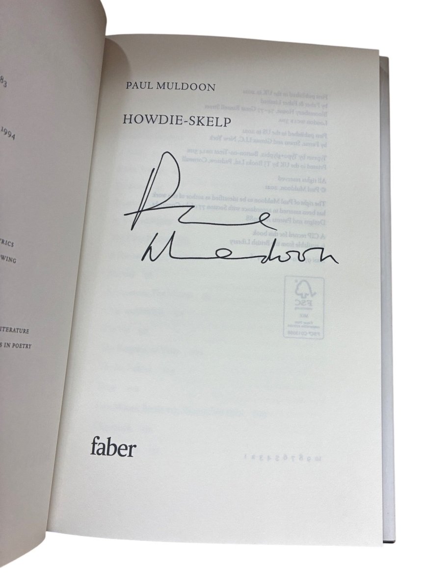 Muldoon, Paul - Howdie - Skelp - SIGNED | image2