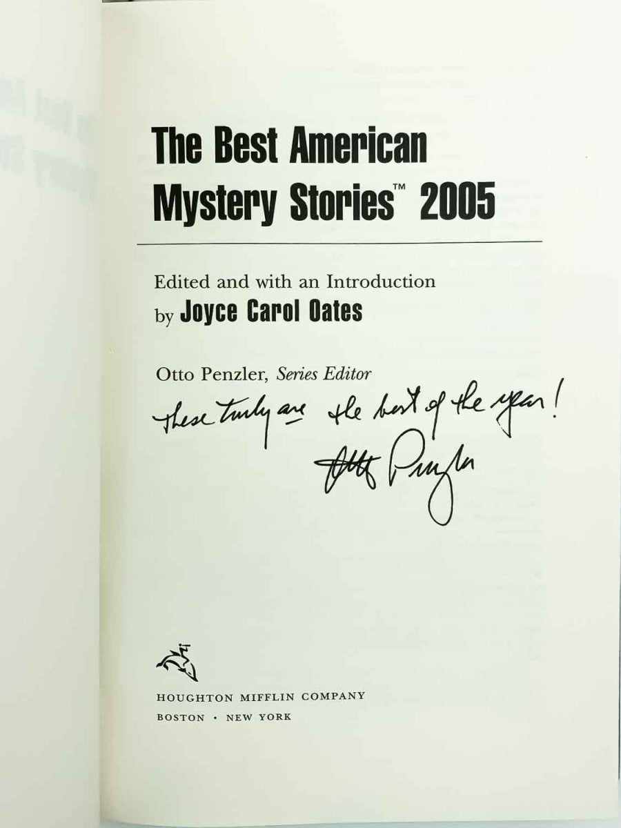 Oates, Joyce Carol ( edits ) - The Best American Mystery Stories 2005 - SIGNED | image2