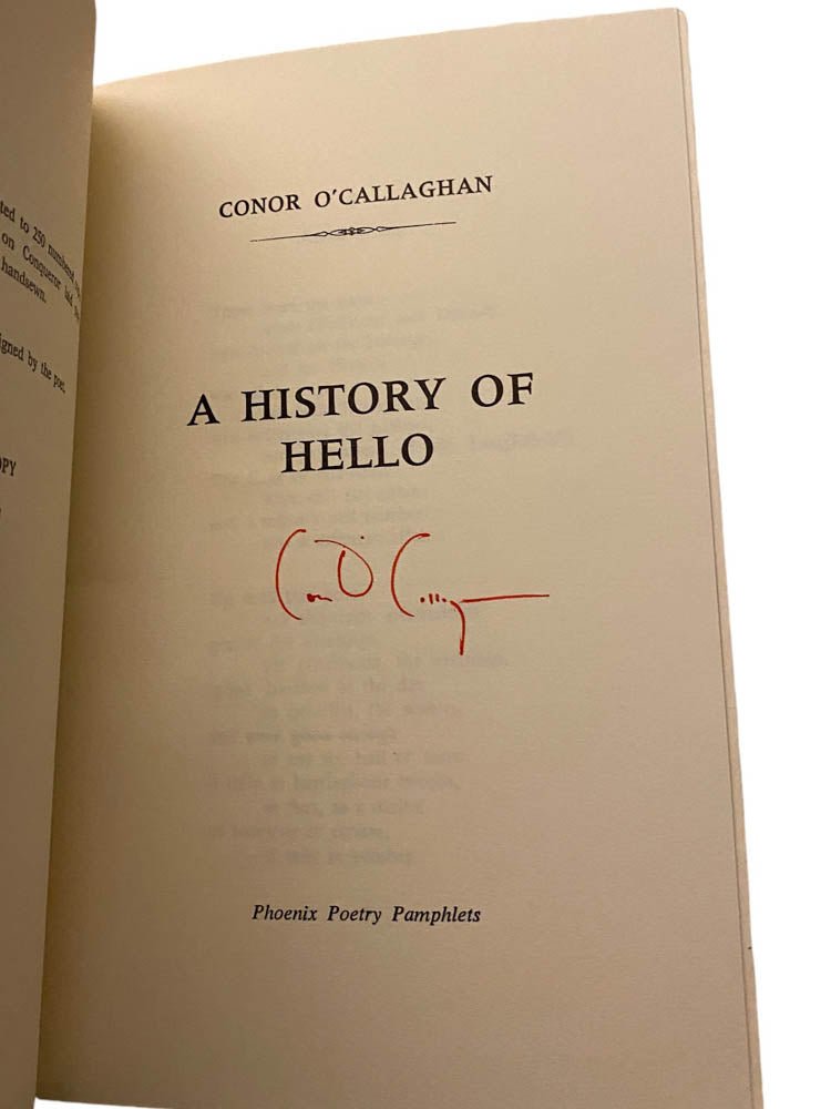 O'Callaghan, Conor - A History of Hello - SIGNED | image3