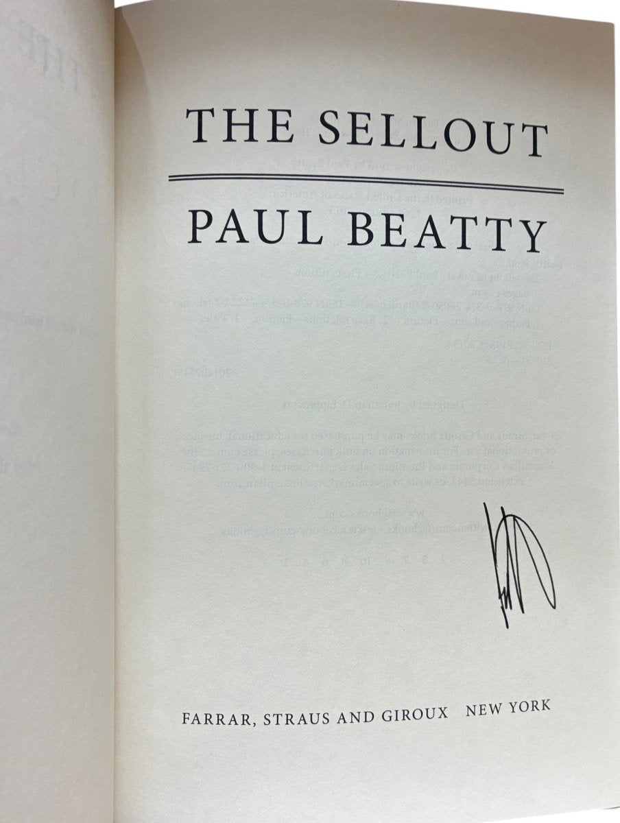 Paul Beatty - The Sellout - SIGNED | image2