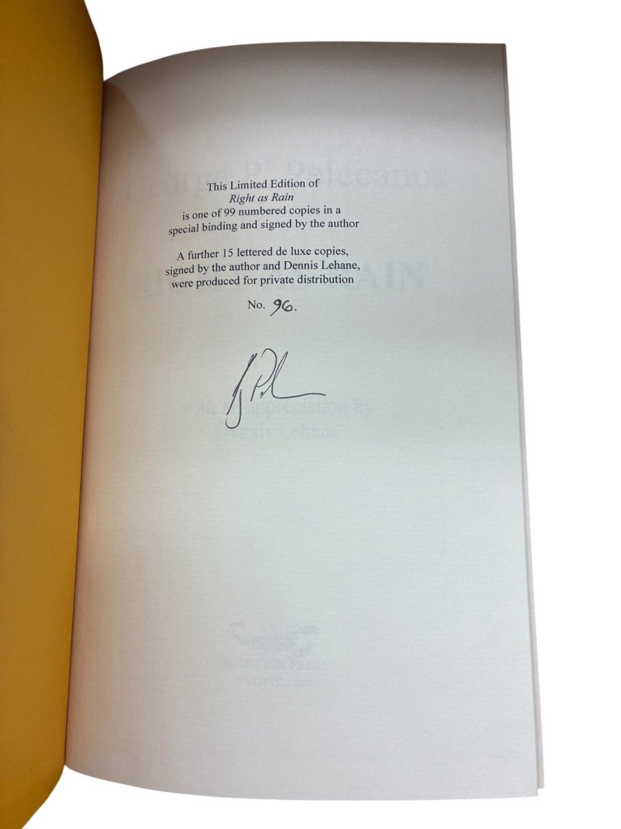 Pelecanos, George - Right as Rain - SIGNED | image2
