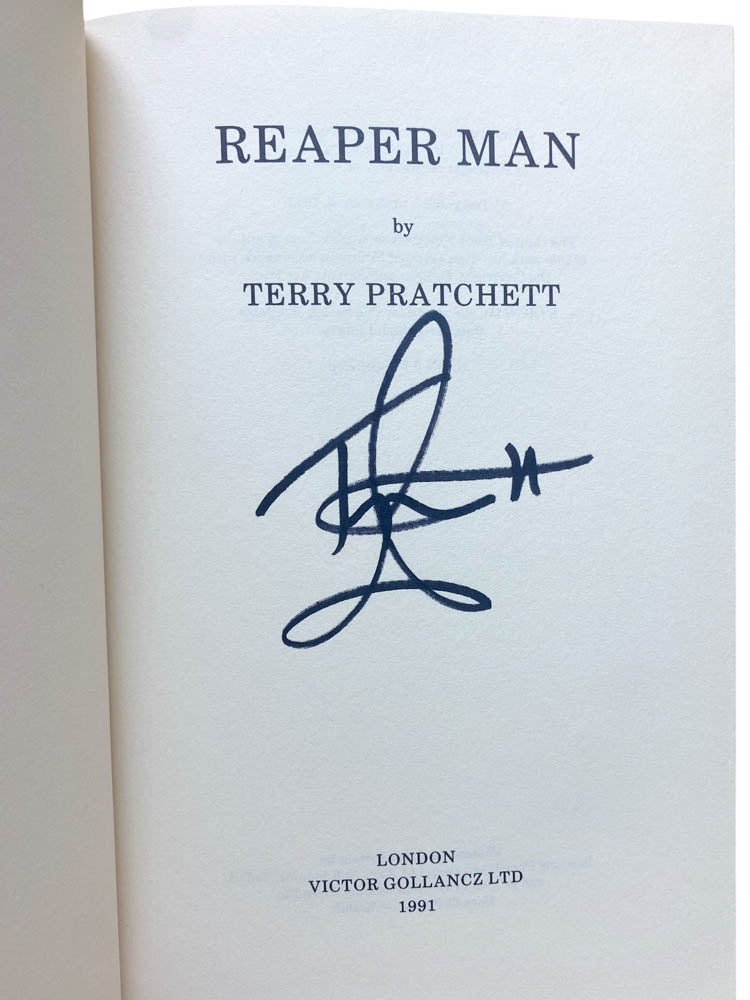Terry Pratchett First Edition - SIGNED Reaper Man - Cheltenham