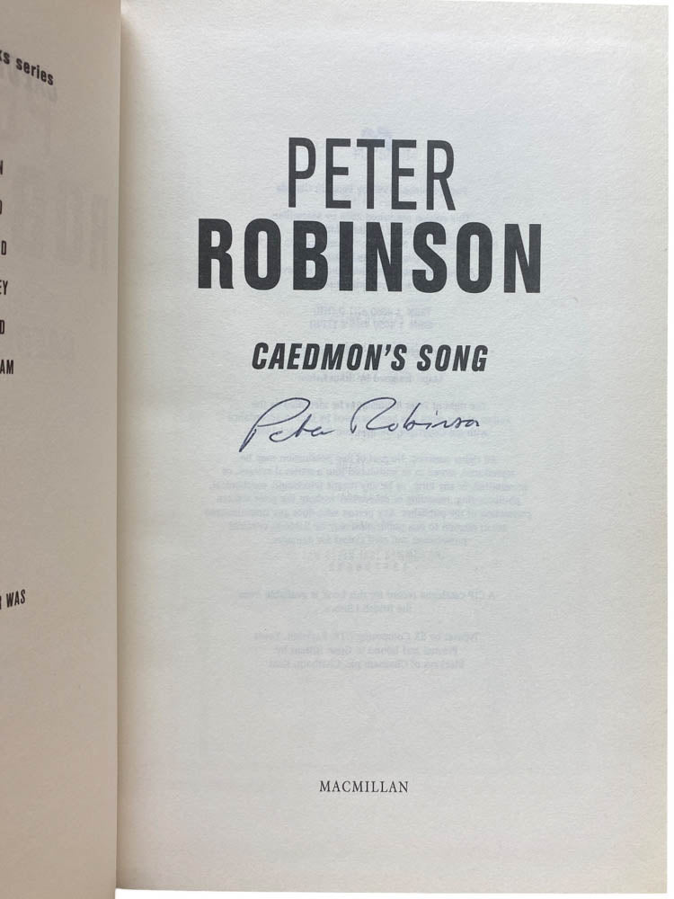 Robinson, Peter - Caedmon's Song - SIGNED | image3