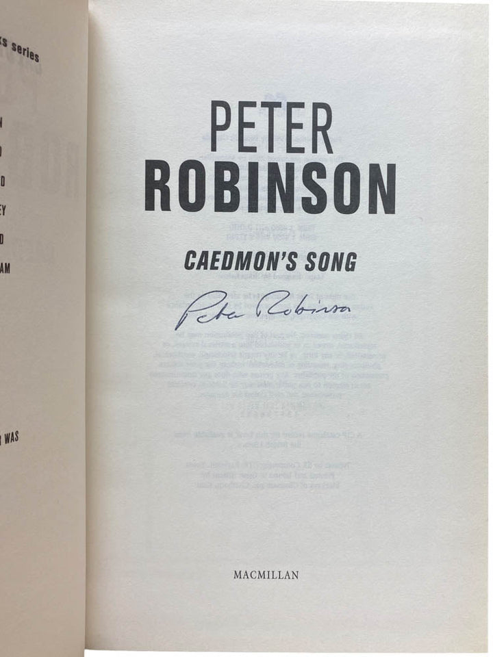 Robinson, Peter - Caedmon's Song - SIGNED | image3
