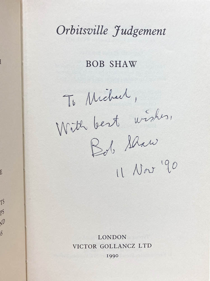 Shaw, Bob - Orbitsville, Orbitsville Departure & Orbitsville Judgement - SIGNED Orbitsville trilogy - SIGNED | image7