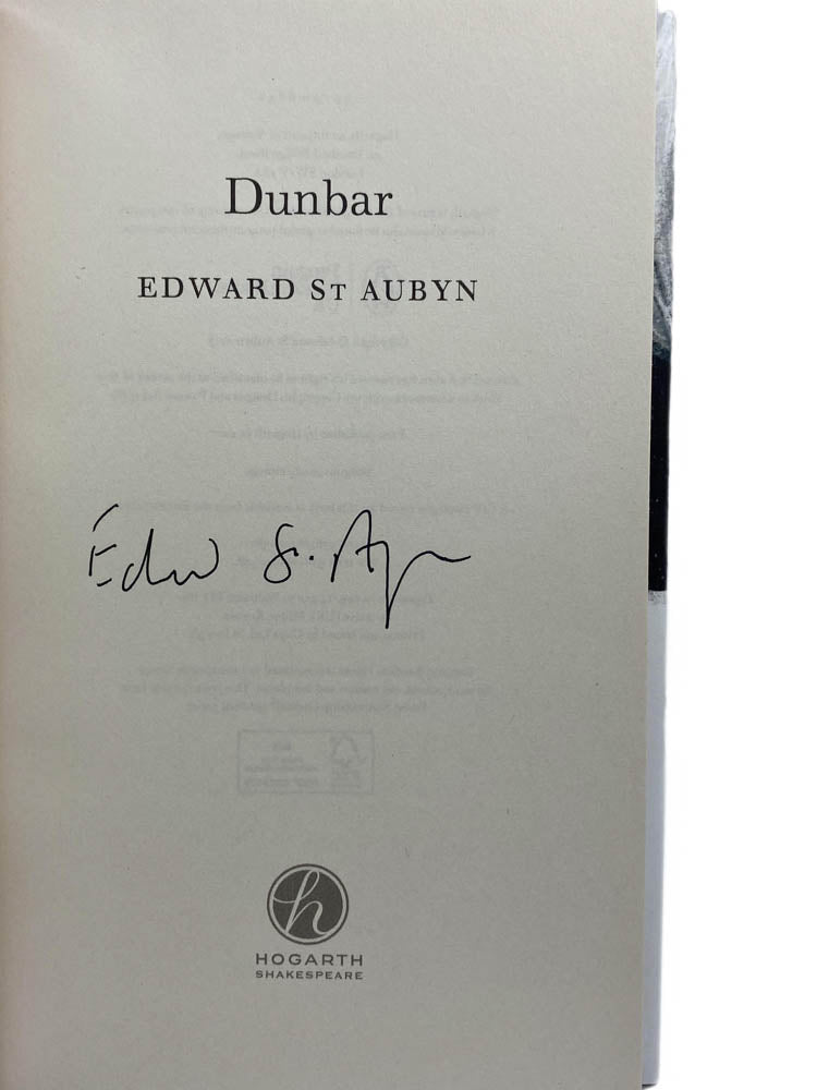 St Aubyn, Edward - Dunbar - SIGNED | signature page