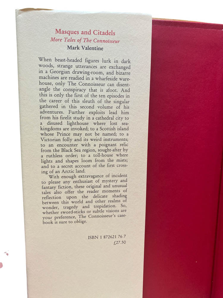 Valentine, Mark - Masques and Citadels : More Tales of the Connoisseur - SIGNED | image4