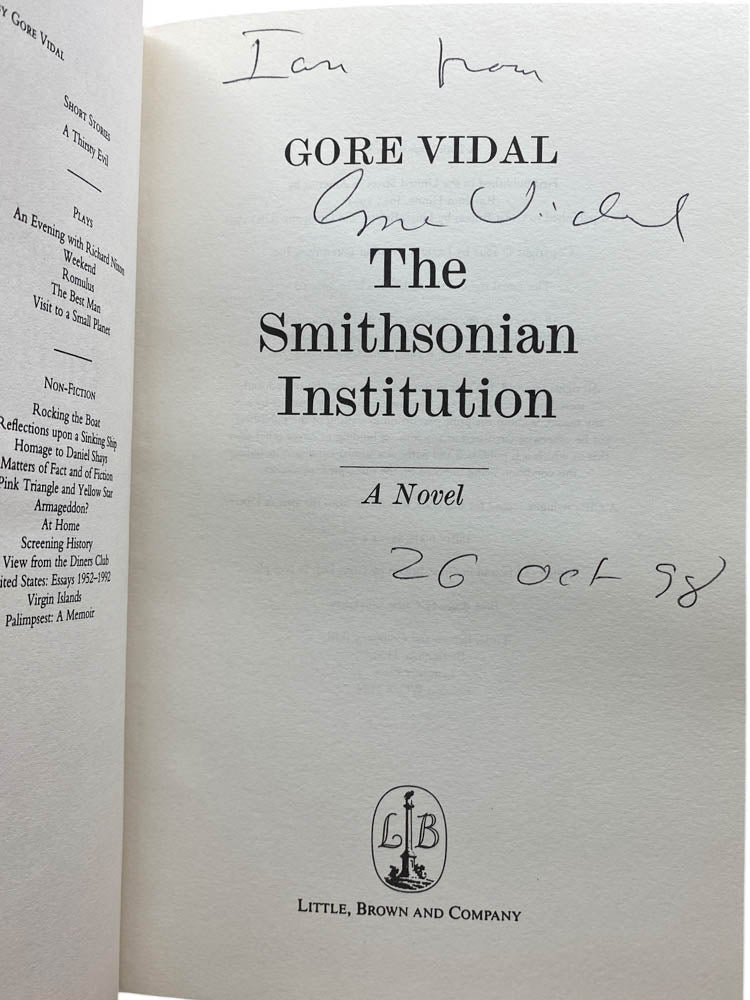 Vidal, Gore - The Smithsonian Institution - SIGNED | image2