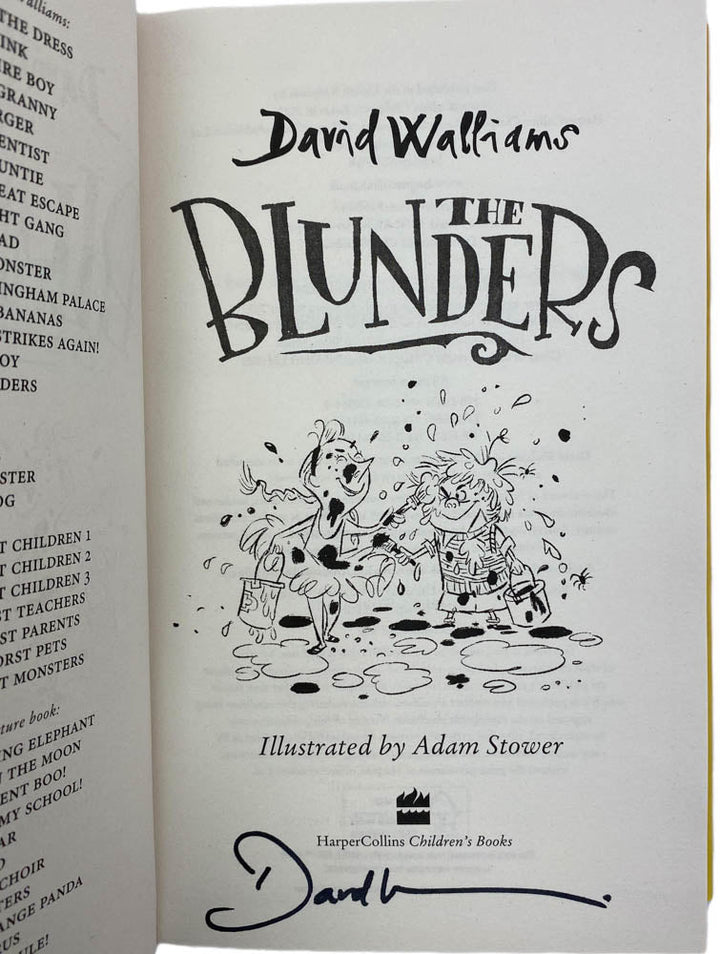 Walliams, David - The Blunders - SIGNED | signature page