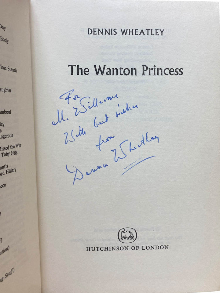 Wheatley, Dennis - The Wanton Princess - SIGNED | image3