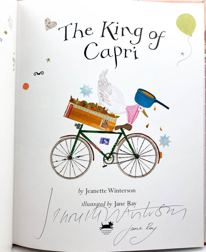 Winterson, Jeanette - The King of Capri - SIGNED | signature page