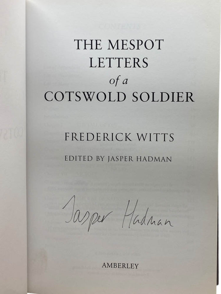 Witts, Frederick - The Mespot Letters of a Cotswold Soldier - SIGNED | image3