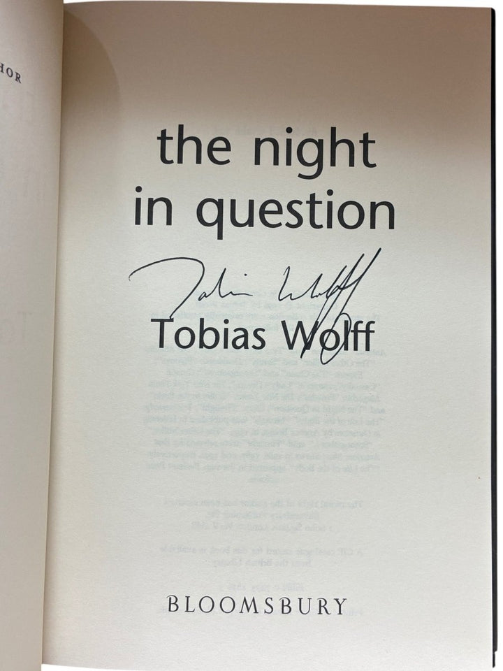 Wolff, Tobias - The Night in Question - SIGNED | image2