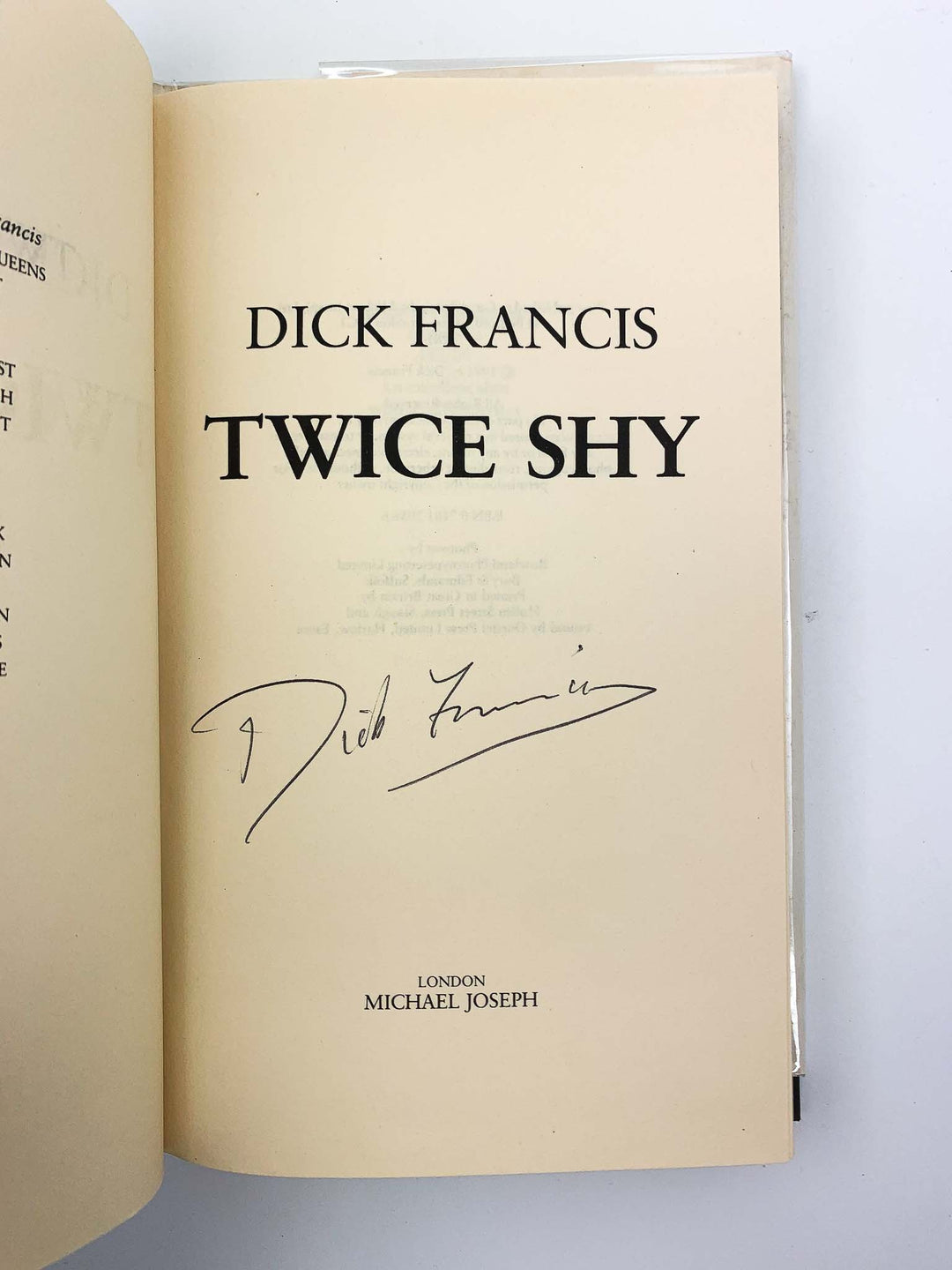 Francis, Dick - Twice Shy - SIGNED