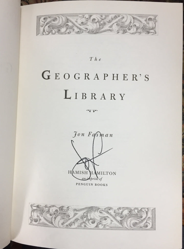 Fasman, Jon - The Geographer's Library - SIGNED | image6