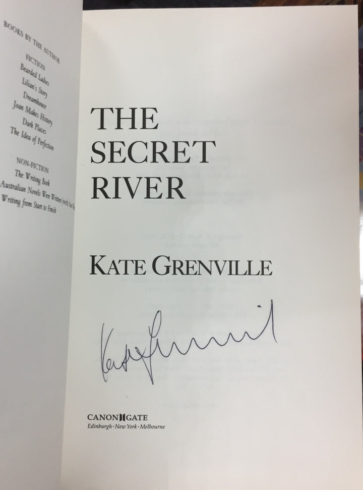 Grenville, Kate - The Secret River - SIGNED | signature page